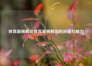 体育新闻解说体育新闻解说的深度与魅力