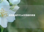 体育新闻作文300字奔跑的青春