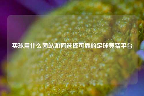 买球用什么网站如何选择可靠的足球竞猜平台