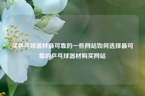 买乒乓球器材最可靠的一些网站如何选择最可靠的乒乓球器材购买网站
