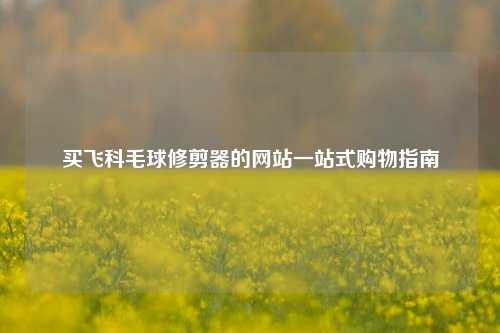 买飞科毛球修剪器的网站一站式购物指南