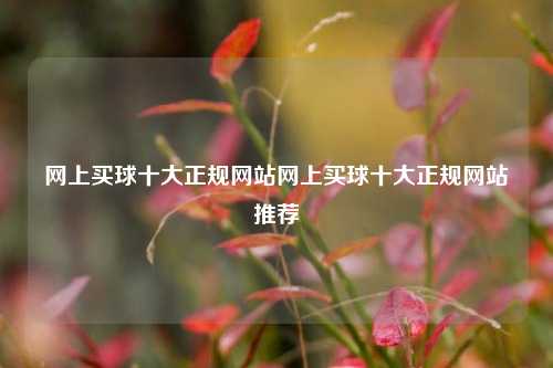 网上买球十大正规网站网上买球十大正规网站推荐